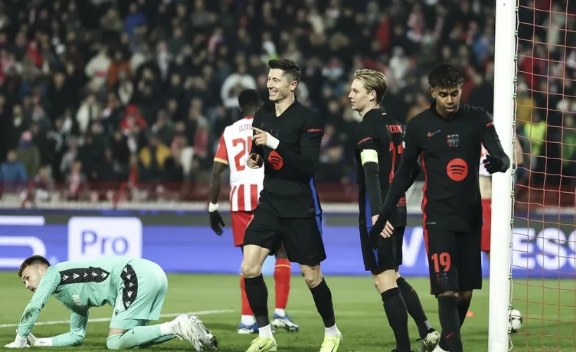 Lewandowski lập cú đúp giúp Barca hạ Crvena Zvezda với tỷ số 5-2