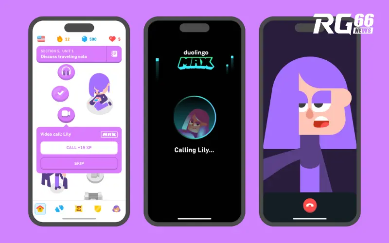 Tính năng gọi video trên Duolingo