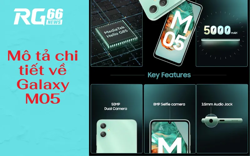 Mô tả cấu tạo của Galaxy M05