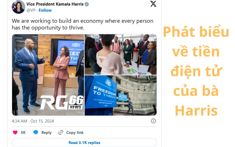 Phát biểu về tiền điện tử của bà Harris