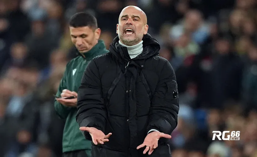 Pep Guardiola bực tức sau trận hoà trước Feyenoord của Man City