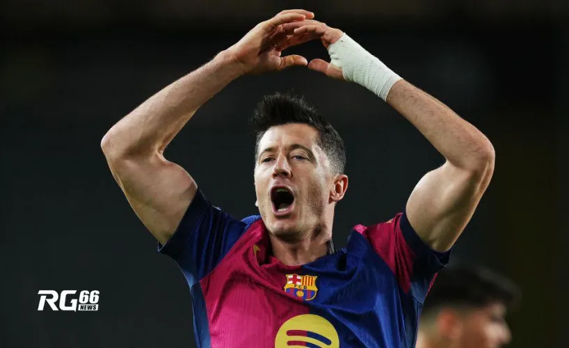 Lewandowski, đã gia nhập "câu lạc bộ 100 bàn" cùng Ronaldo và Messi