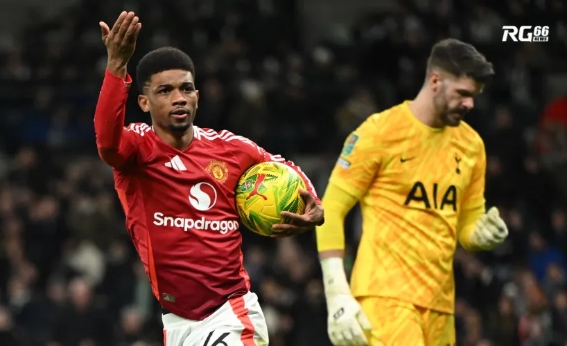 Amad Diallo ghi bàn rút ngắn tỷ số 3-2 cho Man Utd