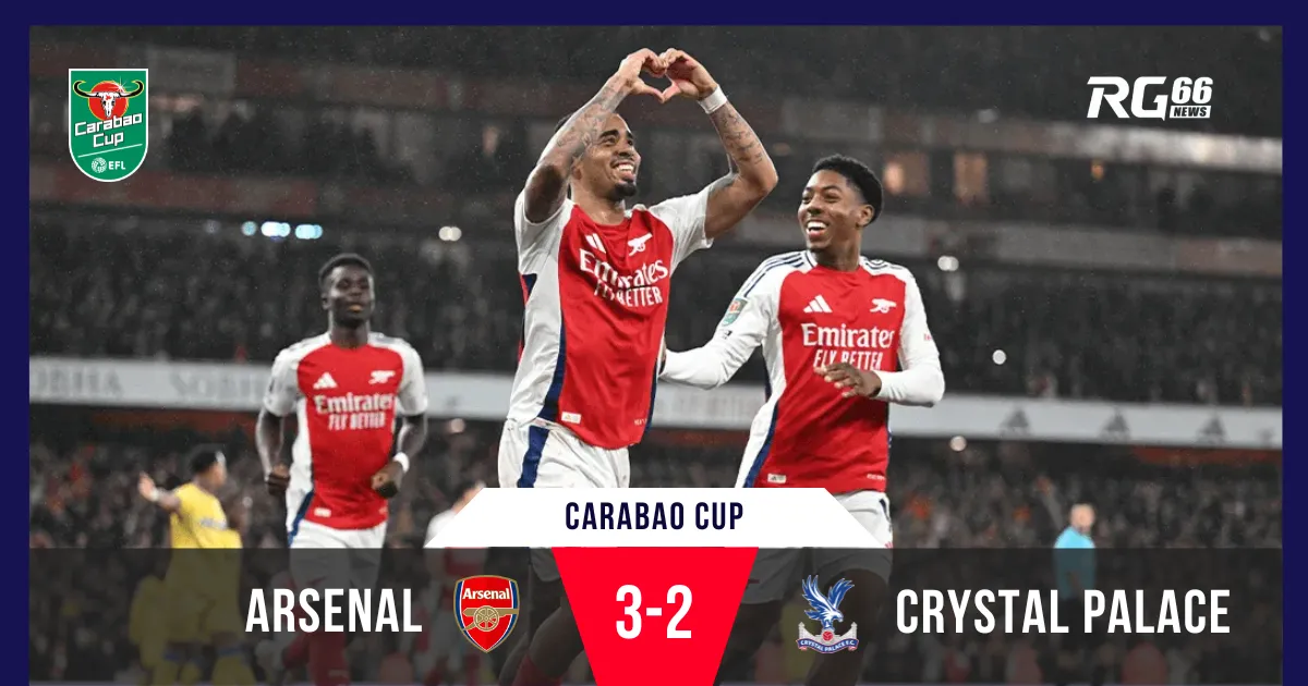 Jesus rực sáng với hat-trick, Arsenal hạ gục Crystal Palace