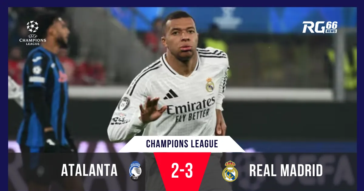 Bellingham và Mbappé tỏa sáng, Real Madrid hạ Atalanta
