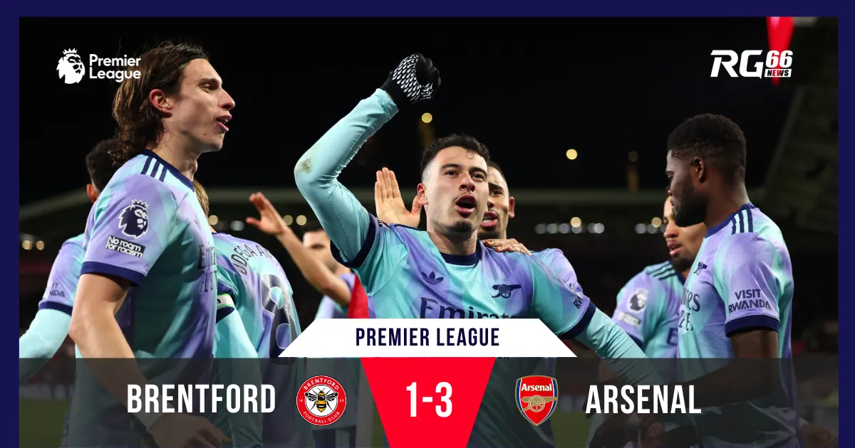 Arsenal thắng đậm Brentford: Khởi đầu hoàn hảo năm 2025