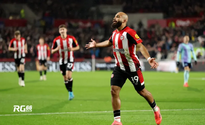 Bryan Mbeumo ghi bàn mở tỷ số cho Brentford