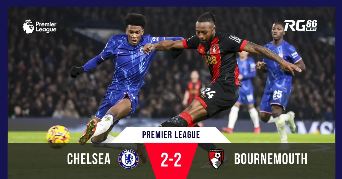 Reece James cứu Chelsea với siêu phẩm đá phạt phút bù giờ
