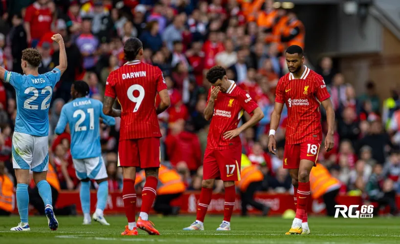 Liverpool từng bị Nottingham đánh bại vào đầu mùa giải này