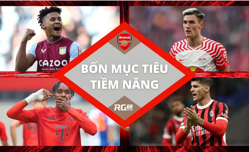4 tiền đạo tiềm năng mà Arsenal nhắm đến trong kỳ chuyển nhượng