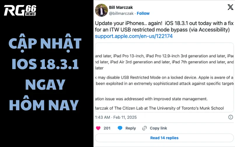Bảo Mật Trong iOS 18.3.1