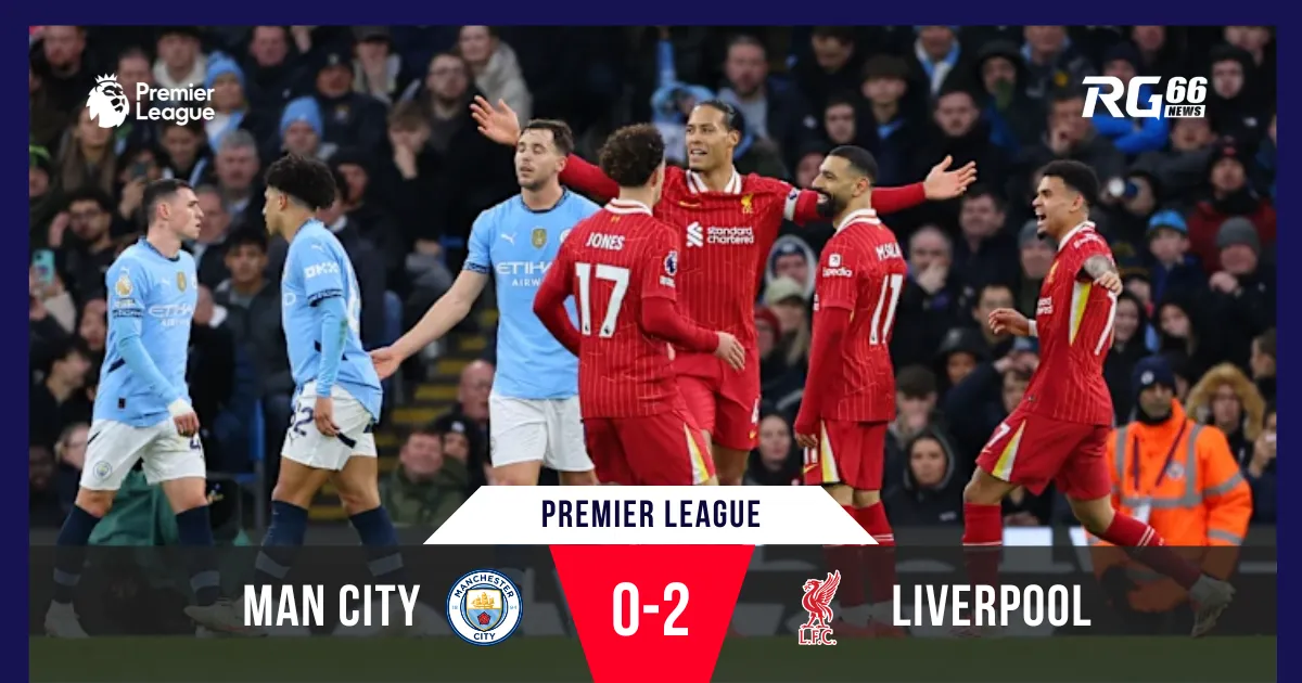 Salah lập công, Liverpool hạ Man City ngay tại Etihad