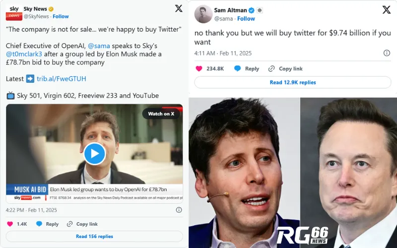 Sam Altman đáp trả Elon Musk trên mạng xã hội