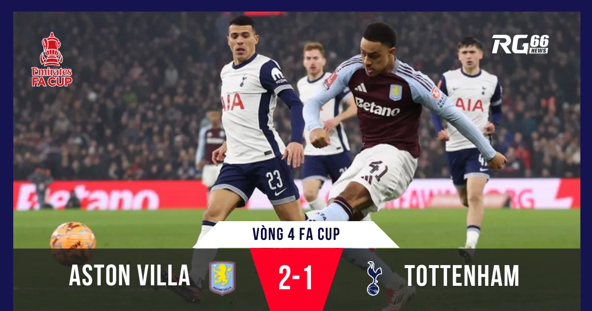 Aston Villa nhấn chìm Tottenham, áp lực đè nặng Postecoglou