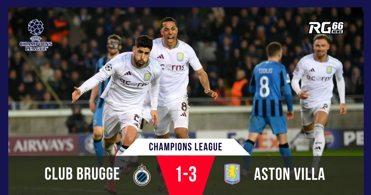 Aston Villa lội ngược dòng, chiếm ưu thế lượt đi trước Club Brugge