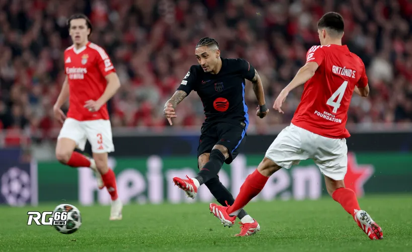 Raphinha ghi bàn quyết định giúp Barca hạ Benfica