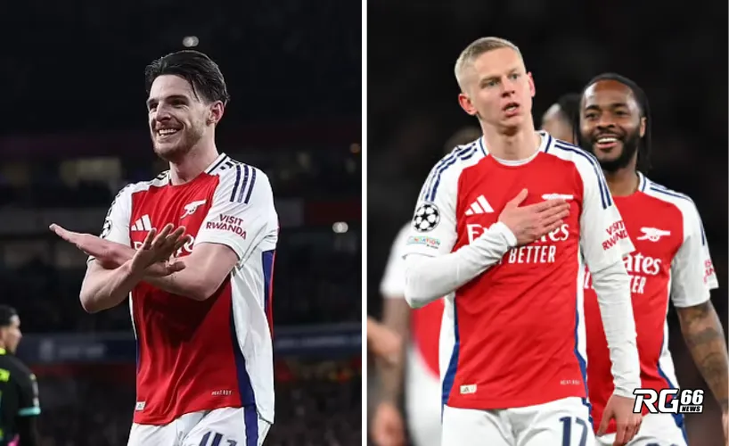 Zinchenko, Rice ghi bàn cho Pháo thủ nhờ 2 bàn kiến tạo của Sterling