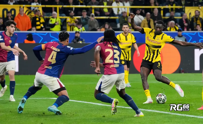 Guirassy hoàn tất cú hat-trick của mình vào phút 76 của trận đấu