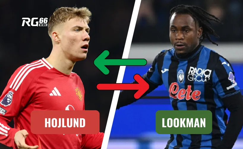 Man Utd tính đổi Hojlund lấy Lookman