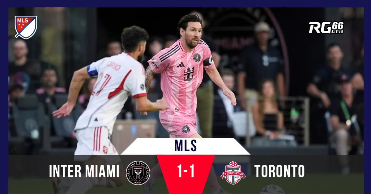 Messi lập công, Inter Miami cầm hoà Toronto