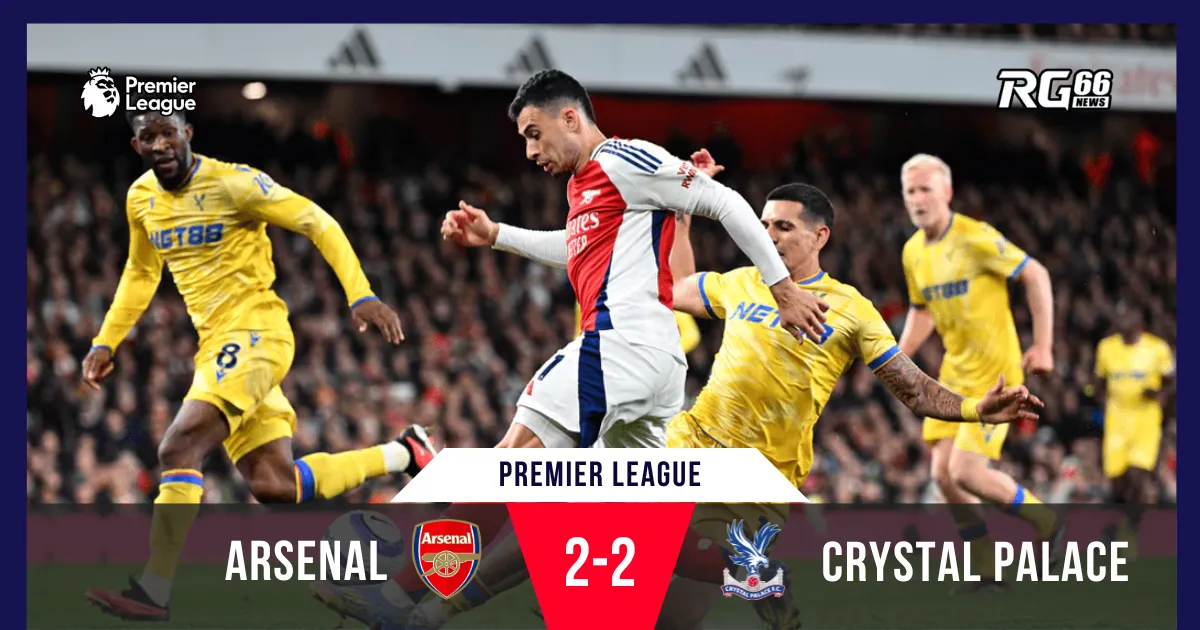 Arsenal bị Crystal Palace cầm hòa, Liverpool cận kề ngôi vương Premier League