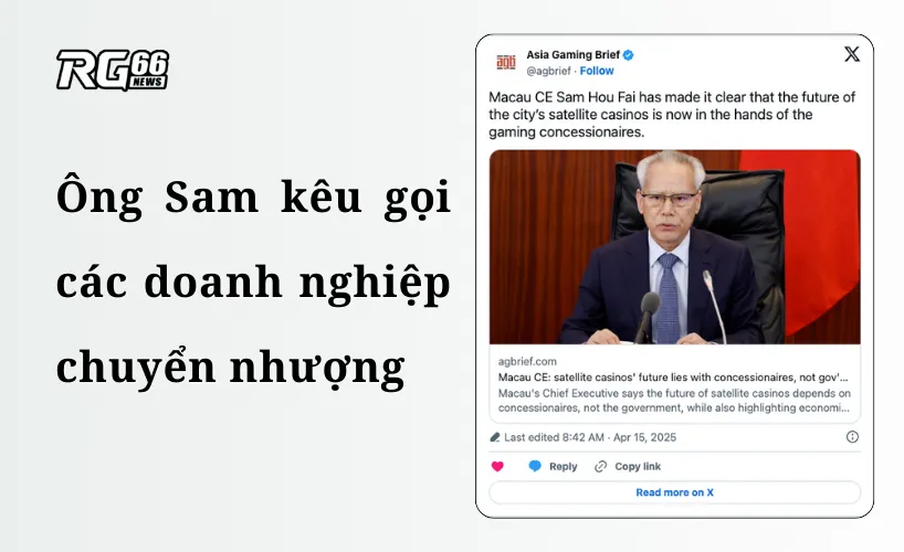 Ông Sam Hou Fai kêu gọi các doanh nghiệp nhượng quyền