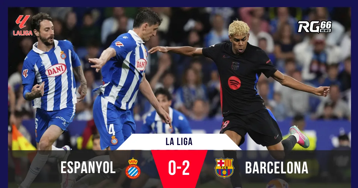 Barcelona vô địch La Liga sau trận derby nảy lửa với Espanyol
