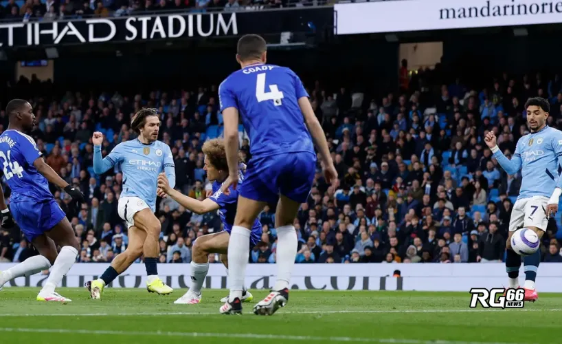 Man City đánh bại Leicester với tỷ số 2-0 khi Haalnd vắng mặt