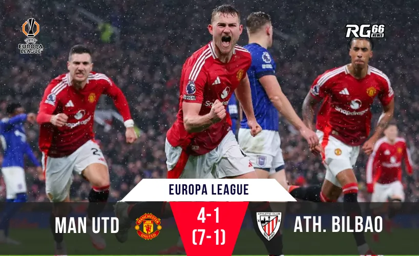 Man Utd giành chiến thắng thuyết phục trước Athletic Bilbao với tỷ số chung cuộc 7-1
