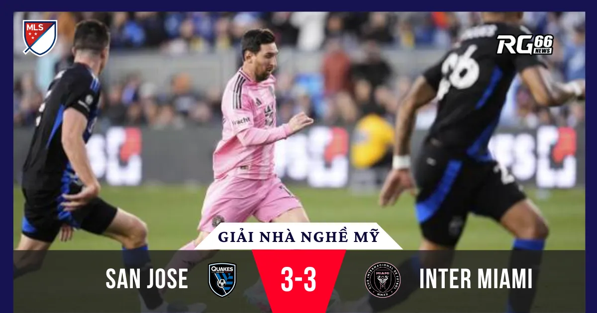 Allende lập cú đúp, Inter Miami hòa San Jose kịch tính