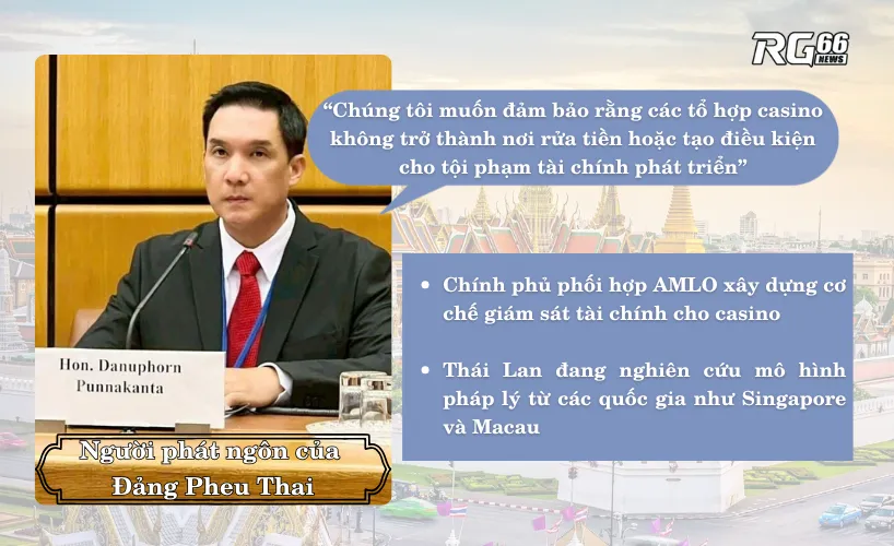 Ông Danuphorn bày tỏ "các tổ hợp casino không trở thành nơi rửa tiền"