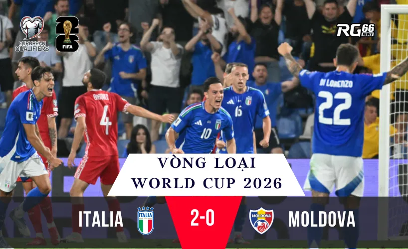 Đội tuyển Ý khởi đầu suôn sẻ tại bảng I với chiến thắng 2-0 trước Moldova