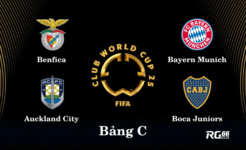 Bảng C Club World Cup có sự góp mặt của Bayern, Boca, Auckland và Benfica