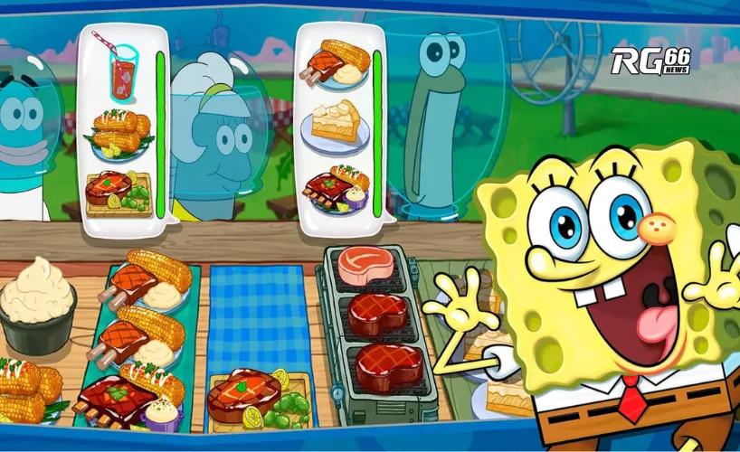 Người chơi sẽ được tự tay xây dựng và trang trí gian bếp tại Bikini Bottom trong game