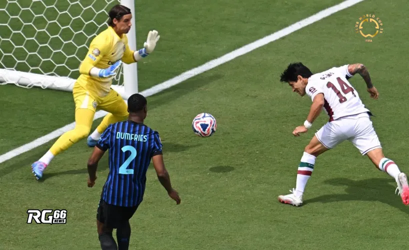 Germán Cano đánh đầu mở tỷ số cho Fluminense ngay phút thứ 3