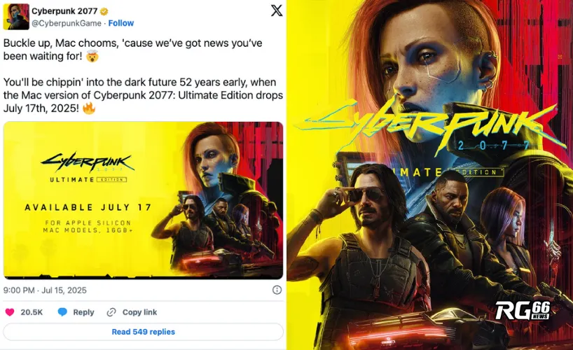 CD Projekt Red xác nhận rằng Cyberpunk 2077: Ultimate Edition sẽ phát hành vào ngày 17/7