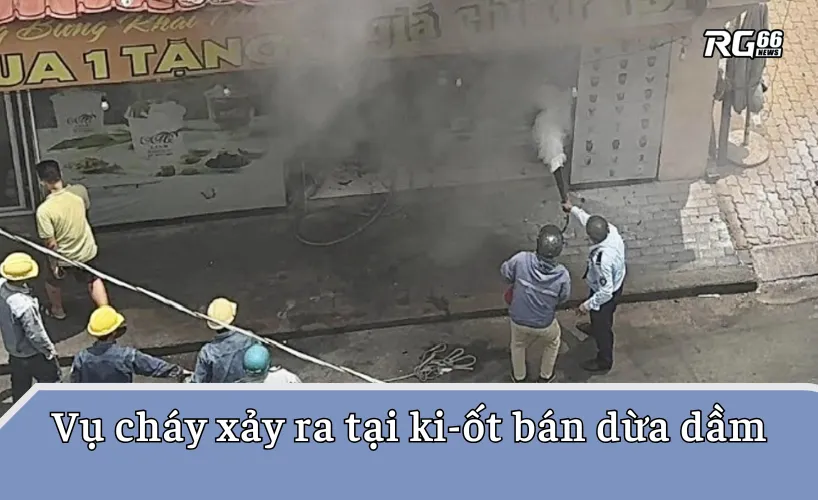 Cháy ki-ốt bán dừa dầm tại chợ Thủ Đức