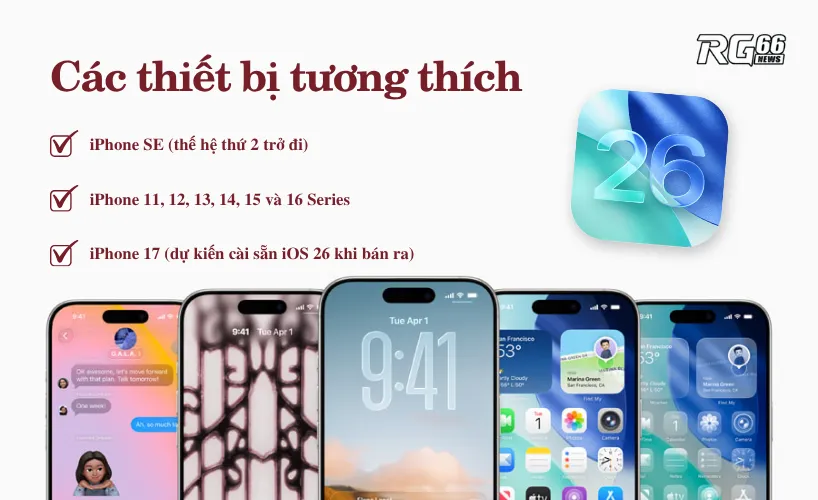 Danh sách thiết bị tương thích với iOS 26