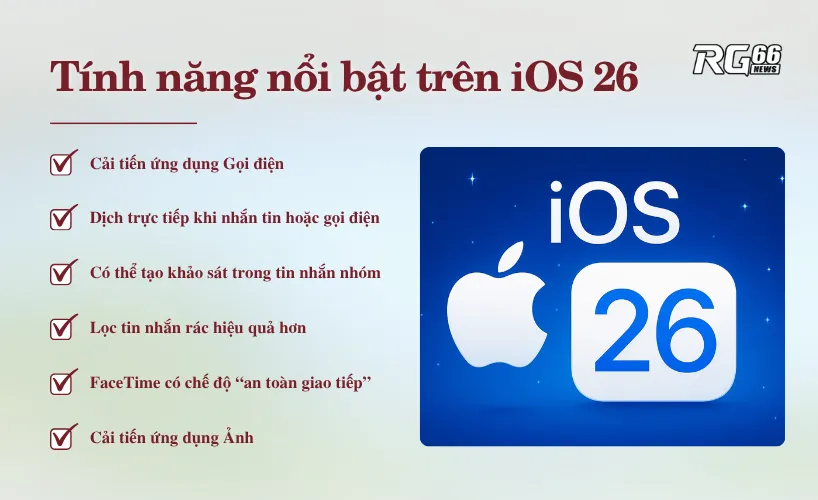 Các tính năng nổi bật trên iOS 26 - Không chỉ đẹp mà còn mạnh