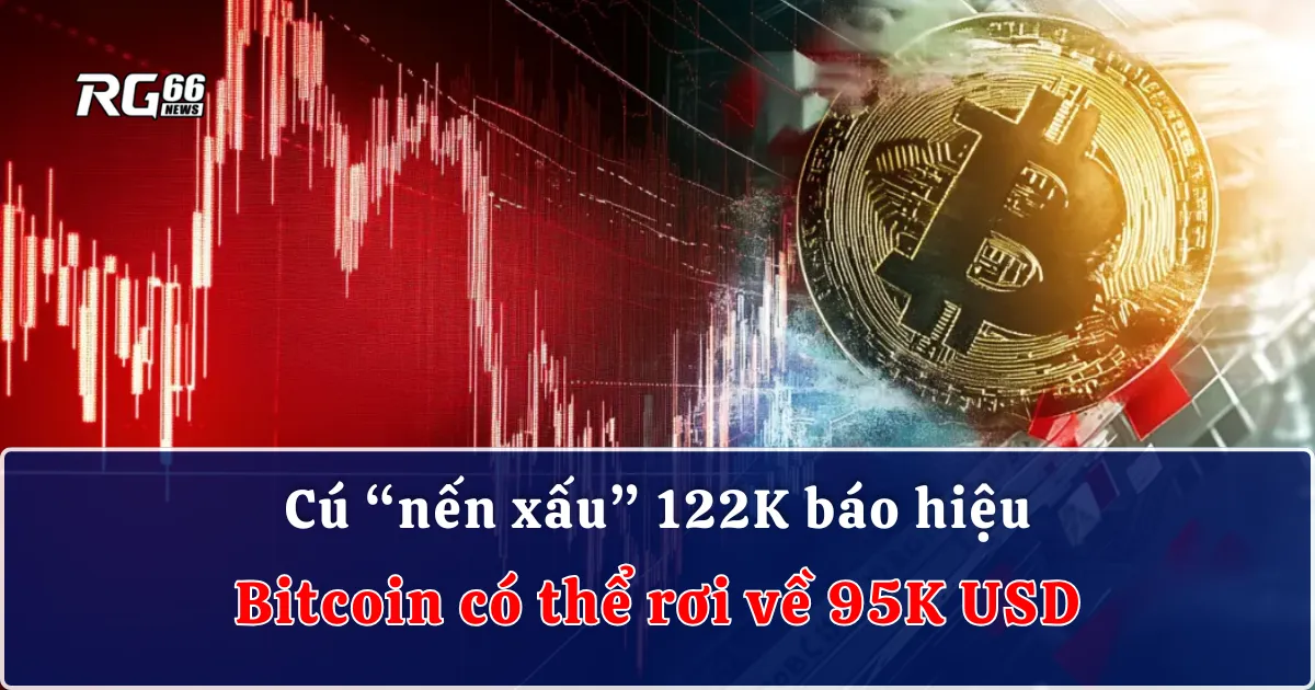 Cú “nến xấu” 122K báo hiệu Bitcoin có thể rơi về 95K USD