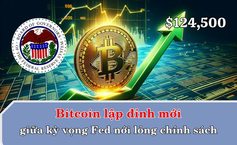 Bitcoin lập đỉnh mới giữa kỳ vọng Fed nới lỏng chính sách