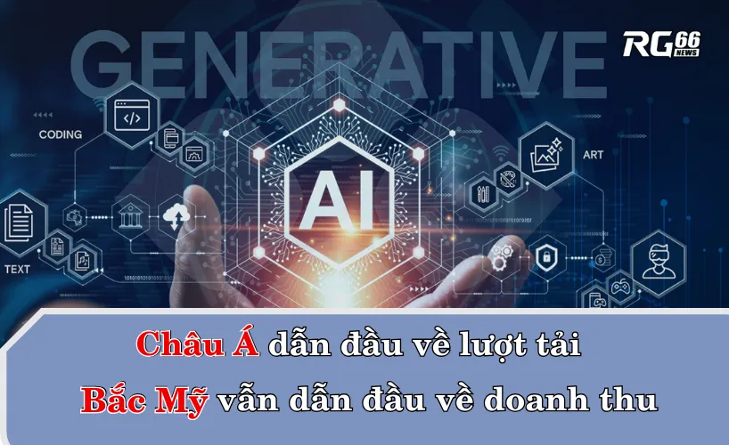 Châu Á dẫn đầu về lượt tải, Bắc Mỹ dẫn đầu về doanh thu