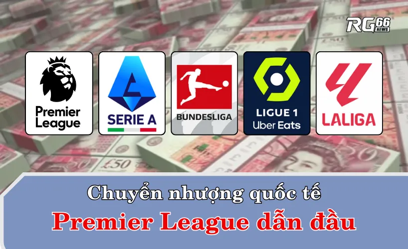 Premier League dẫn đầu "cuộc đua" chuyển nhượng quốc tế