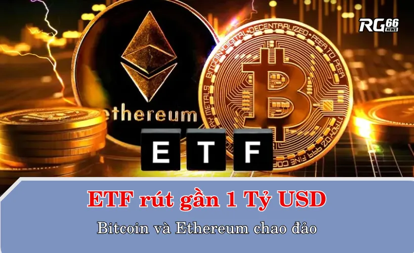ETF rút gần 1 Tỷ USD – Bitcoin và Ethereum chao đảo