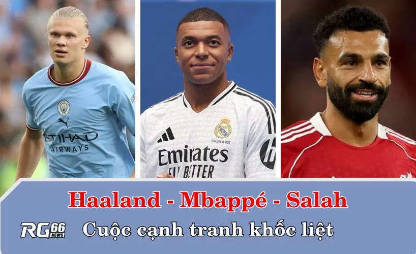 Haaland, Mbappé và Salah cạnh tranh khốc liệt trong cuộc đua Ballon d'Or nam