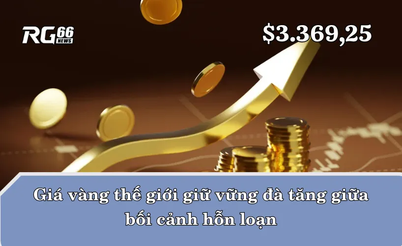 Giá vàng thế giới giữ ổn định ở mức 3.369,25 USD/ounce