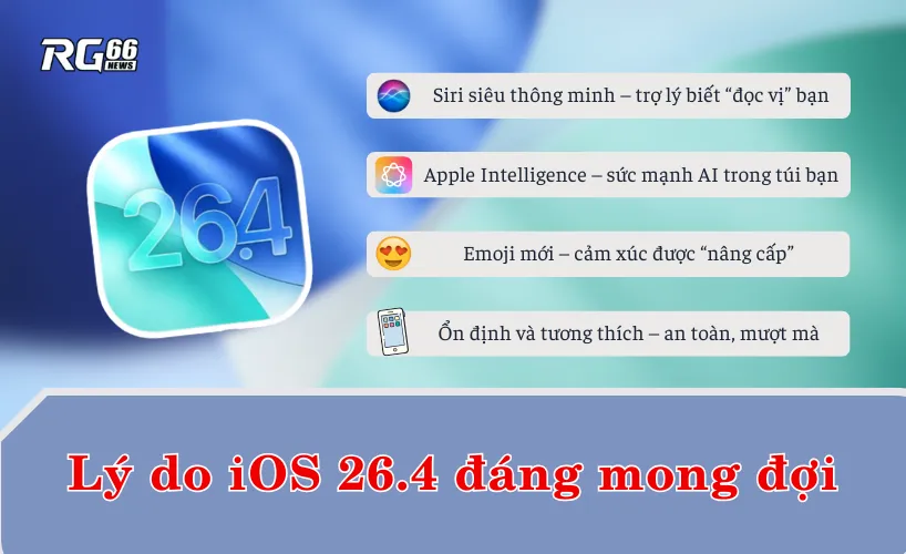 Lý do iOS 26.4 đáng mong đợi