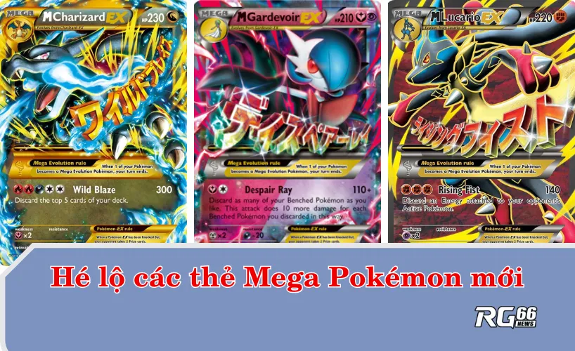Lộ diện 3 thẻ Mega Pokémon mới