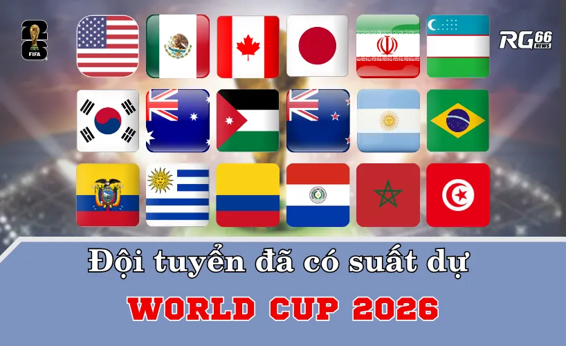 18 tấm vé vàng dự World Cup 2026 đầu tiên đã có chủ