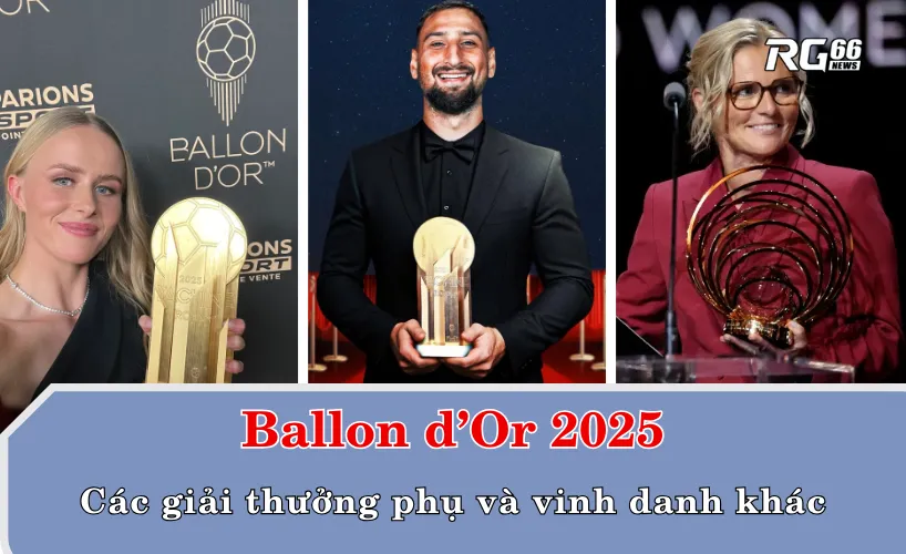 Các giải thưởng phụ và vinh danh khác tại Ballon d’Or 2025